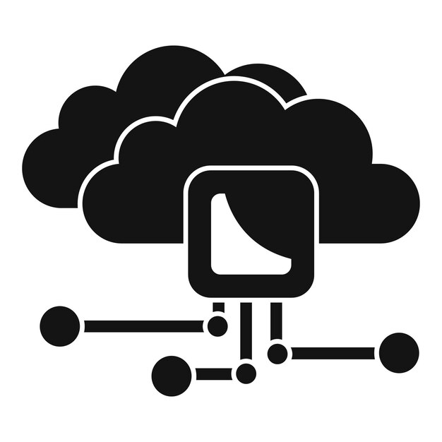 Icono de nube de datos ai Ilustración simple del icono de vector de nube de datos ai para diseño web aislado sobre fondo blanco