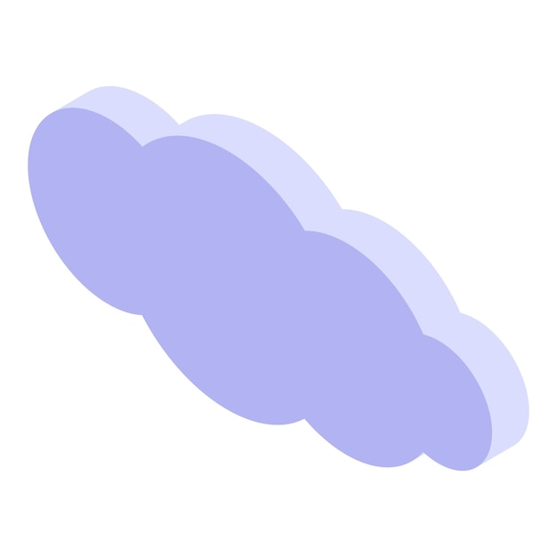 Icono de nube de datos de excursión Isométrico de icono de vector de nube de datos de excursión para diseño web aislado sobre fondo blanco