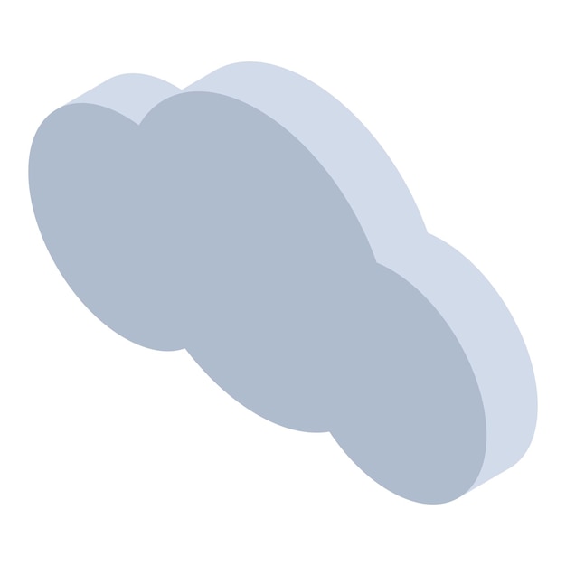 Icono de nube de datos Isométrico del icono de vector de nube de datos para diseño web aislado sobre fondo blanco