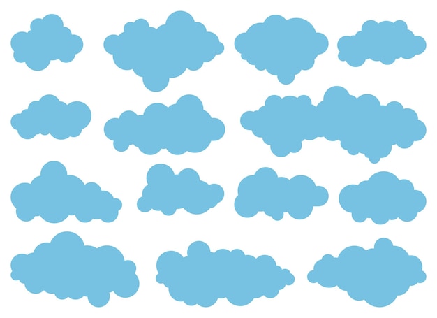 Icono de nube en la ilustración de vector de estilo plano