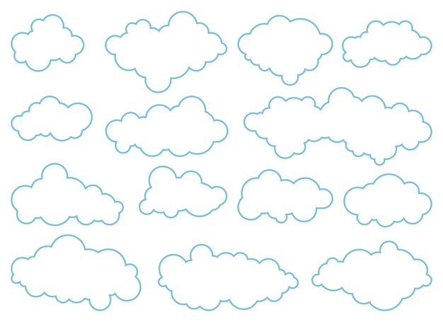 Icono de nube en la ilustración de vector de estilo plano