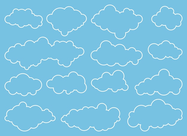 Icono de nube en la ilustración de vector de estilo plano