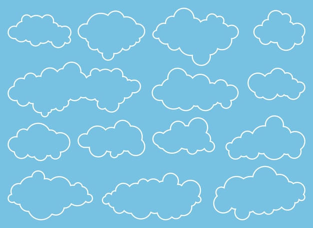 Icono de nube en la ilustración de vector de estilo plano