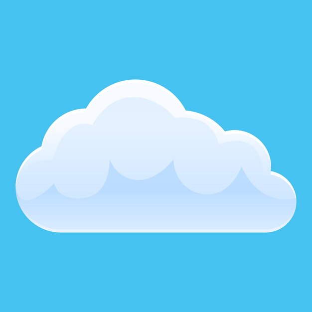 Icono de nube de Internet Caricatura de icono de vector de nube de Internet para diseño web aislado sobre fondo blanco