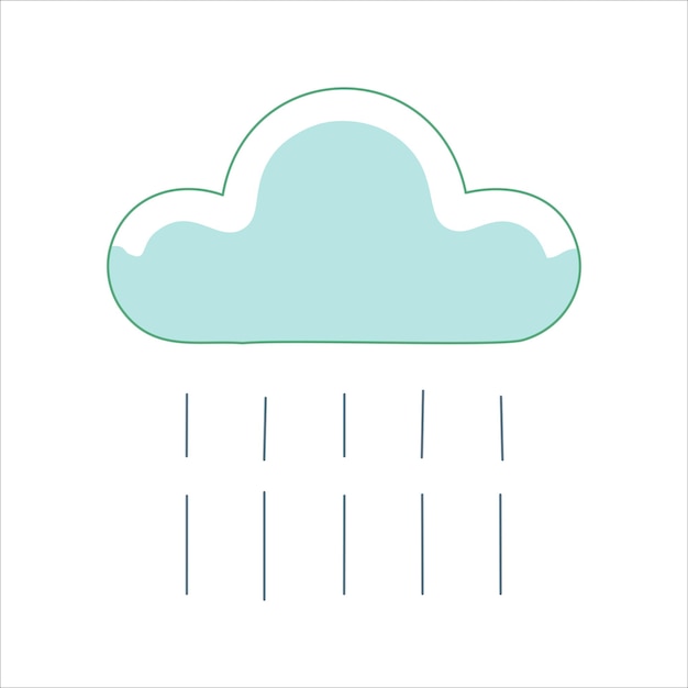 icono de nube lluvia tiempo tormenta precipitación agua lluvia gotas de lluvia nube de lluvia
