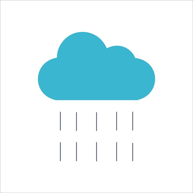 icono de nube lluvia tiempo tormenta precipitación agua lluvia gotas de lluvia nube de lluvia