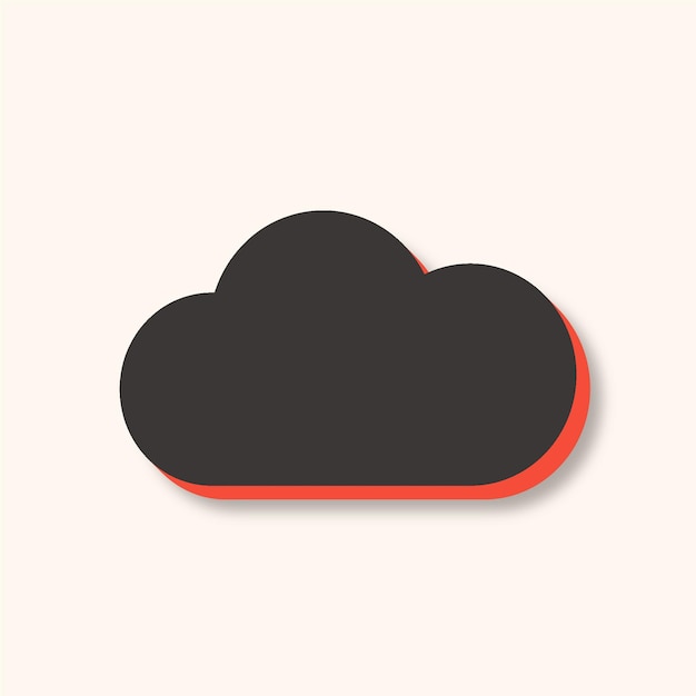 Icono de nube moderno versátil en marrón y naranja con fondo elegante