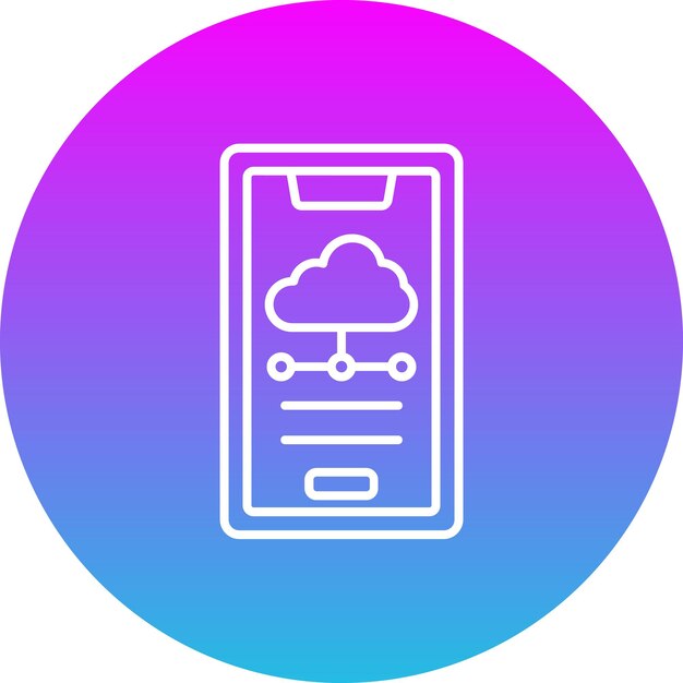Icono de la nube móvil