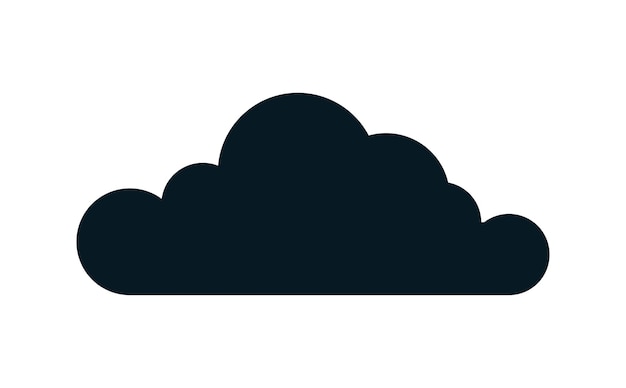 Icono de la nube negro