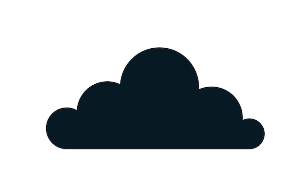 Vector icono de la nube negro