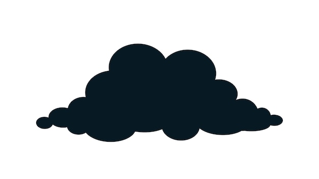 Vector icono de la nube negro