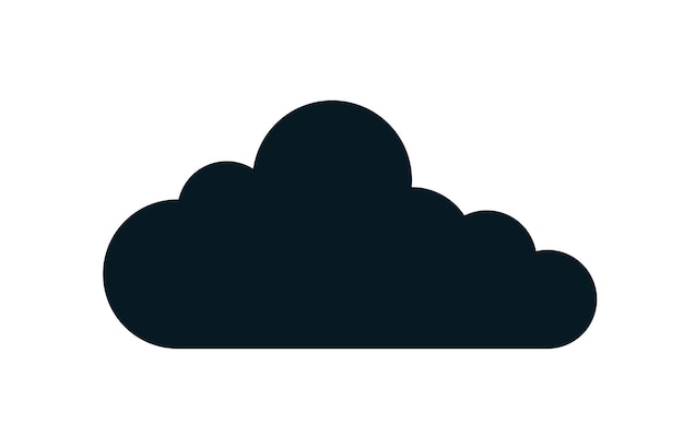 Icono de la nube negro