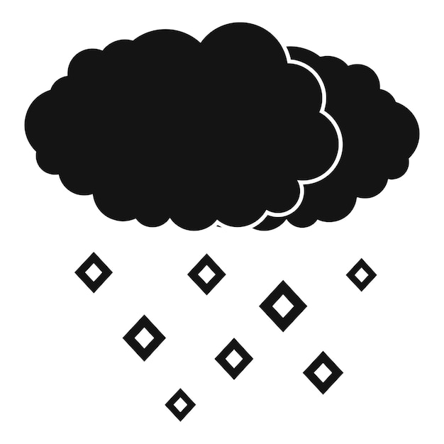 Icono de nube de nieve Ilustración simple del icono de vector de nube de nieve para web