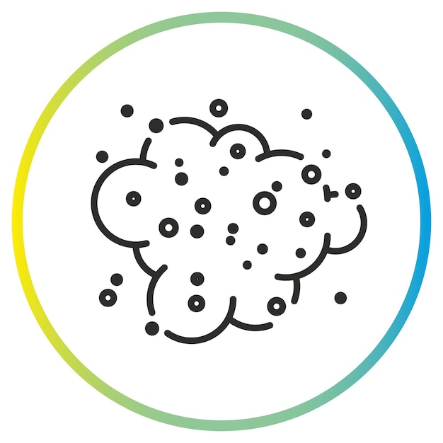 Icono de nube de polvo arena en el aire contaminado