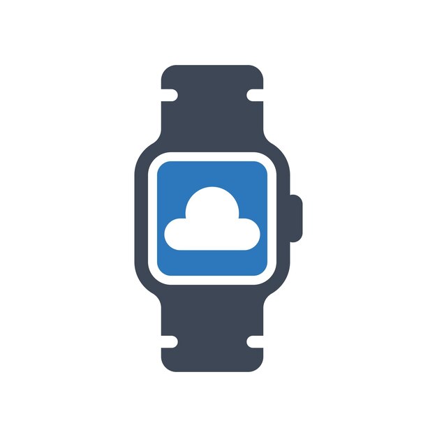 Icono de la nube del reloj inteligente