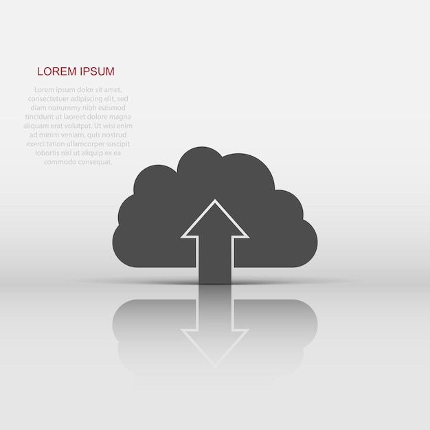 Icono de nube vectorial en estilo plano Pictograma de ilustración de signo de nube Concepto de negocio de enjambre