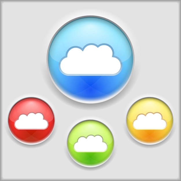 Vector icono de nube