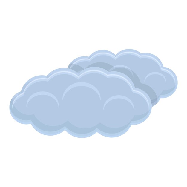 Icono de nubes climáticas Caricatura de icono de vector de nubes climáticas para diseño web aislado sobre fondo blanco