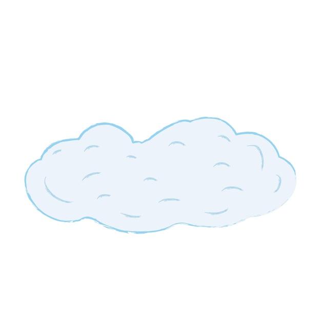 Icono nubes Ilustración vectorial Nubes repetidas dibujadas a mano Impresión romántica