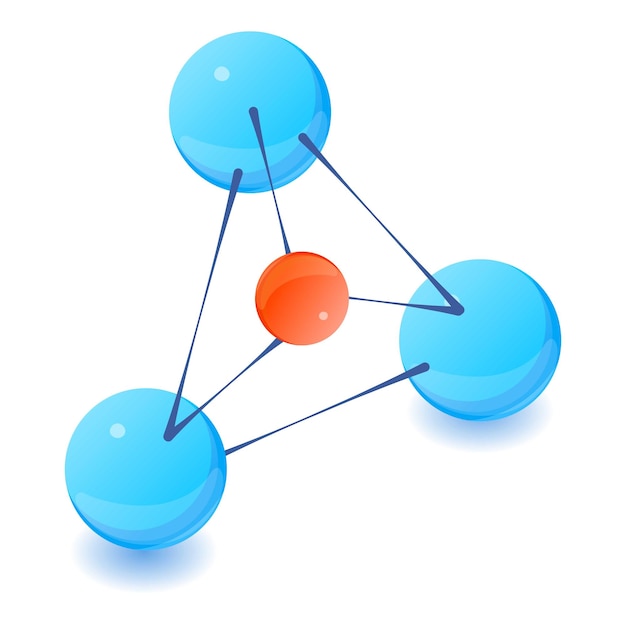 Icono de nueva molécula Ilustración isométrica del icono de vector de nueva molécula para web