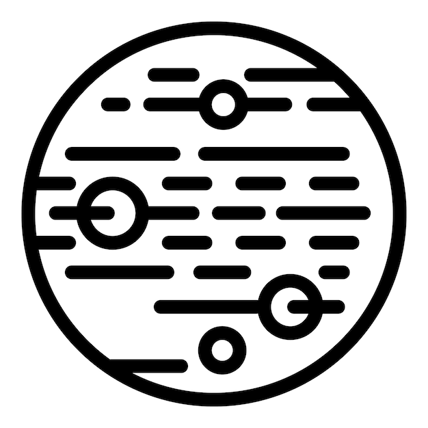 Icono de nuevo planeta espacial Esquema de icono de vector de nuevo planeta espacial para diseño web aislado sobre fondo blanco