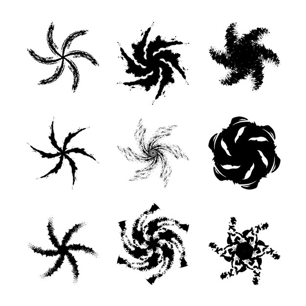 Icono o logotipo de vórtice de huracán abstracto