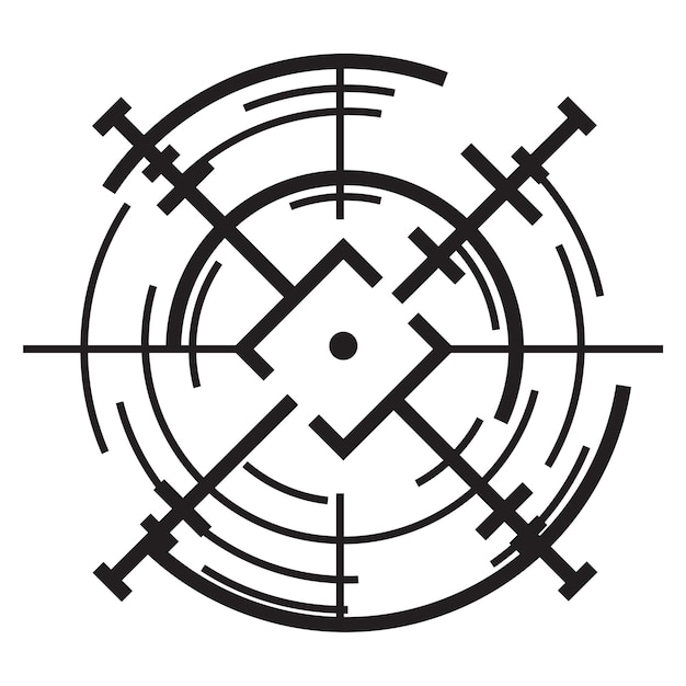 Icono de objetivo de alcance Ilustración simple del icono de vector de objetivo de alcance para diseño web aislado sobre fondo blanco