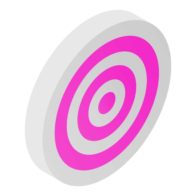Icono de objetivo de arco Isométrico de icono de vector de objetivo de arco para diseño web aislado sobre fondo blanco
