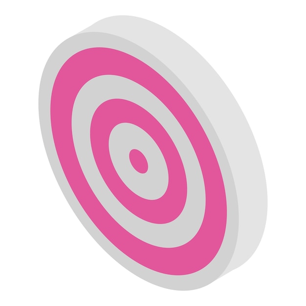 Icono de objetivo de arco Isométrico de icono de vector de objetivo de arco para diseño web aislado sobre fondo blanco