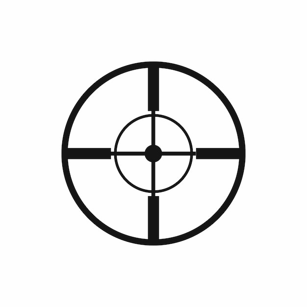 Icono de objetivo en estilo simple aislado sobre fondo blanco Símbolo de objetivo