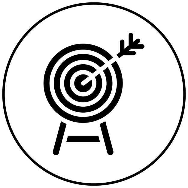 Icono de objetivo de marketing