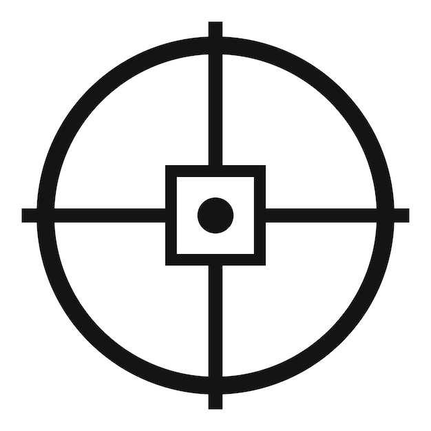 Icono de objetivo de pistola de punta ilustración simple del icono de vector de objetivo de pistola de punta para diseño web aislado sobre fondo blanco