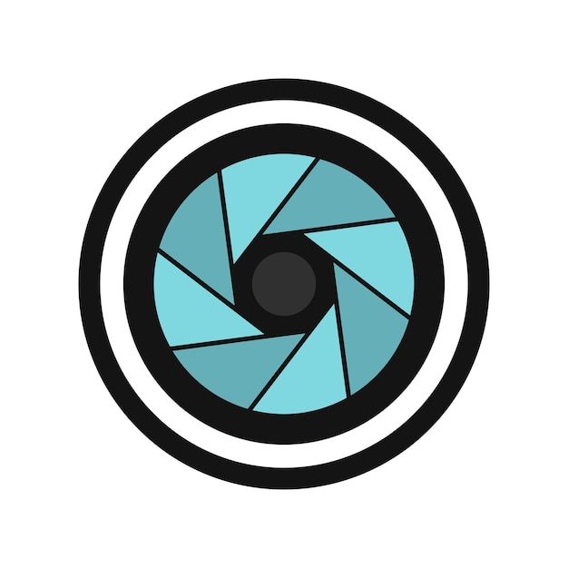Icono de objetivo redondo aislado en la ilustración de vector de fondo blanco