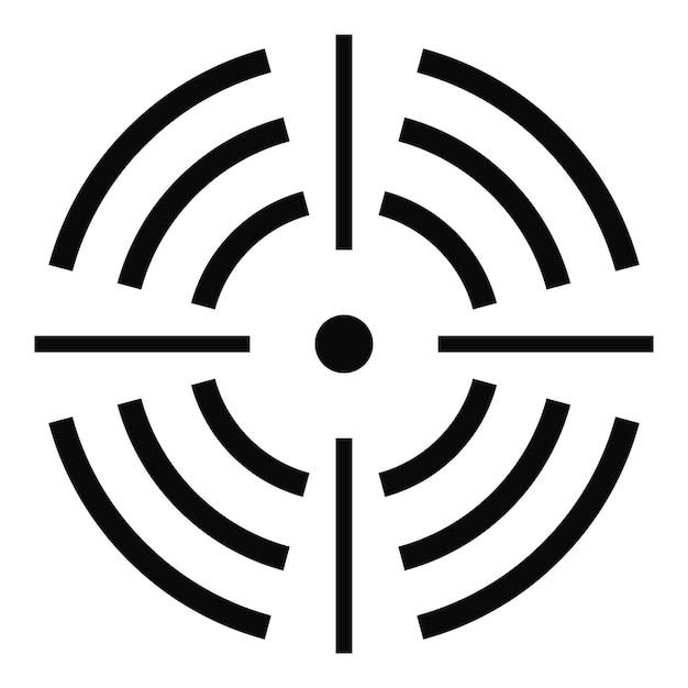 Icono de objetivo redondo Ilustración simple del icono de vector de objetivo redondo para web