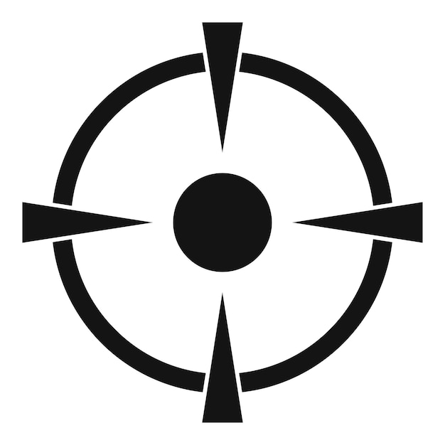 Icono de objetivo de retícula Ilustración simple del icono de vector de objetivo de retícula para diseño web aislado sobre fondo blanco