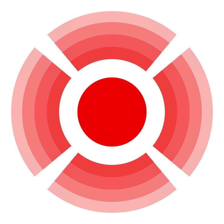 Vector icono de objetivo rojo que muestra el enfoque y la precisión
