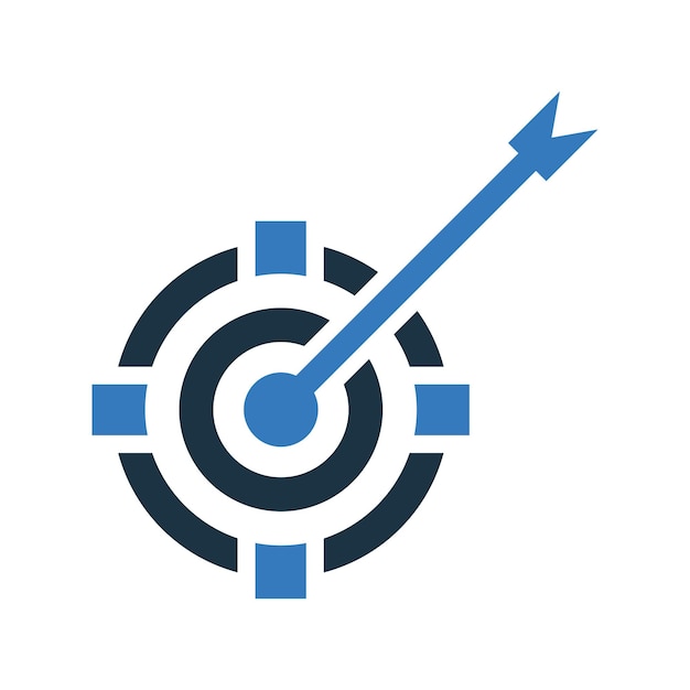 Icono de objetivo de SEO Gráficos vectoriales editables sencillos