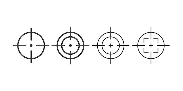 Icono de objetivo de tiro con arco en estilo plano Ilustración de vector de diana sobre fondo aislado Concepto de negocio de signo de precisión de objetivo