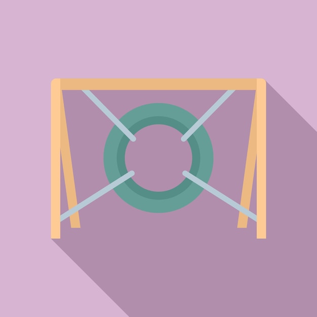 Icono de obstáculo de neumático de perro Ilustración plana del icono de vector de obstáculo de neumático de perro para diseño web