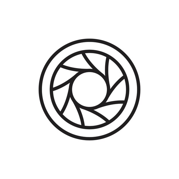 Icono del obturador de la cámara Contorno delgado sencillo