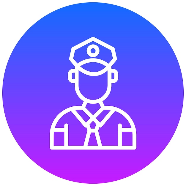 El icono del oficial de policía