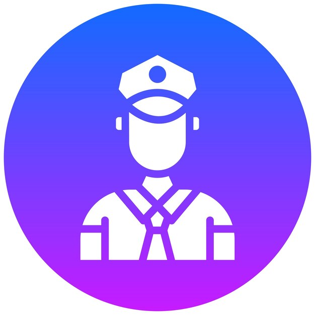 El icono del oficial de policía