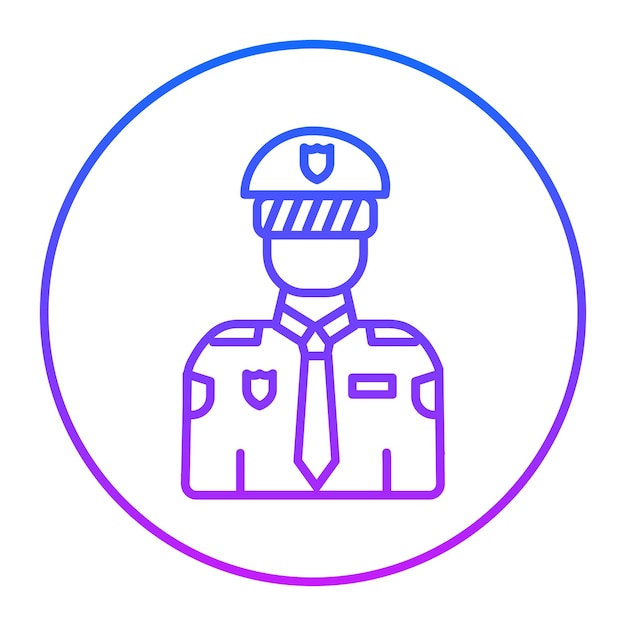 El icono del oficial de policía