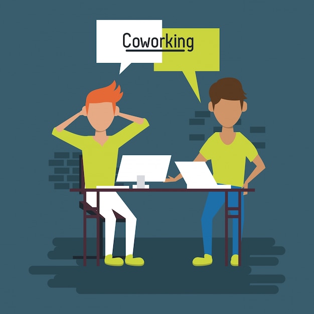 Vector icono de oficina de coworking de negocios