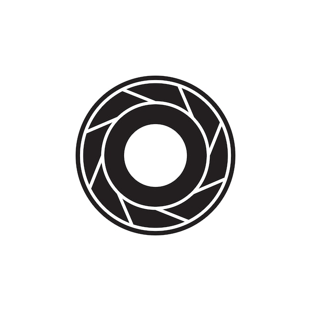 Icono de ojo blanco y negro observando el entorno circundante