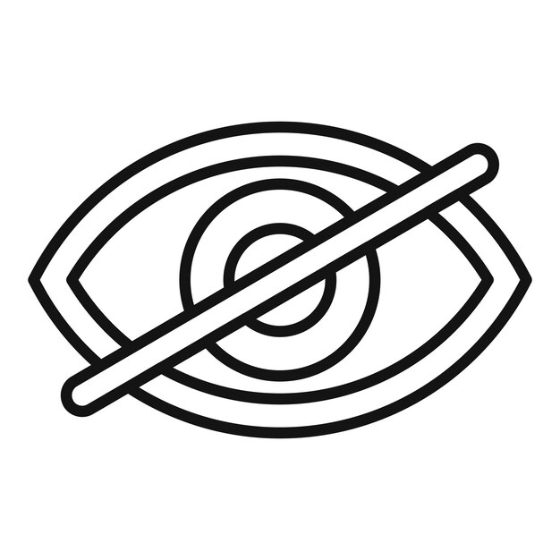 Sin icono de ojo contorno vector interfaz de aplicación de contacto web