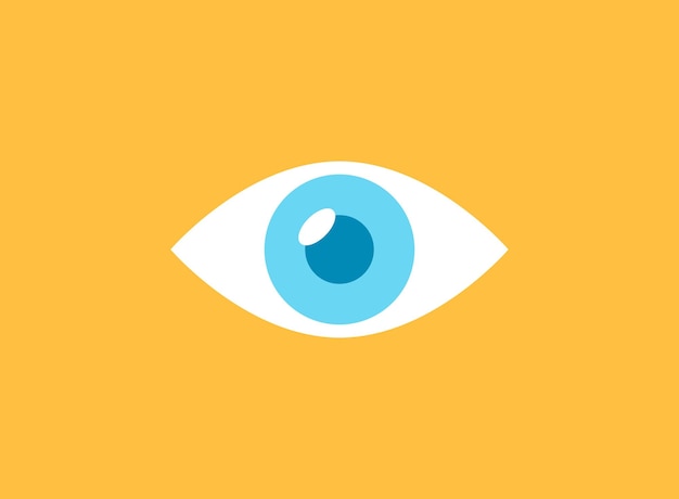 Icono de ojo humano en estilo plano Ilustración vectorial de globo ocular en un fondo aislado Concepto de negocio de señales de visión
