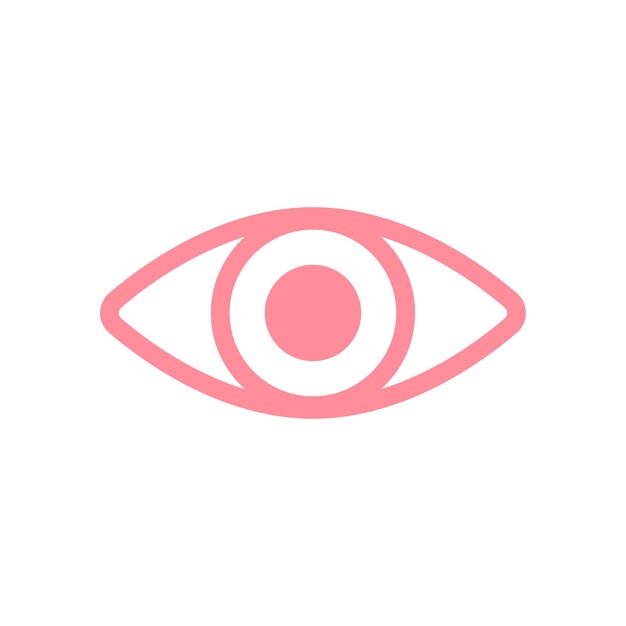 icono de ojo. ilustración vectorial rosa