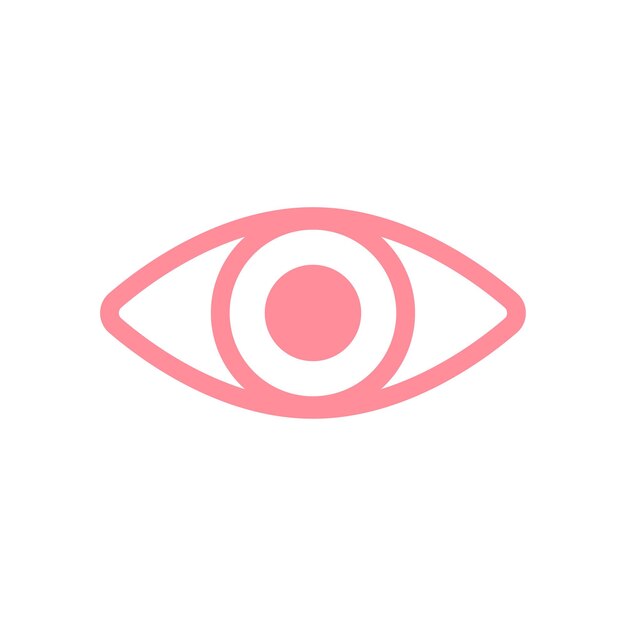 icono de ojo. ilustración vectorial rosa