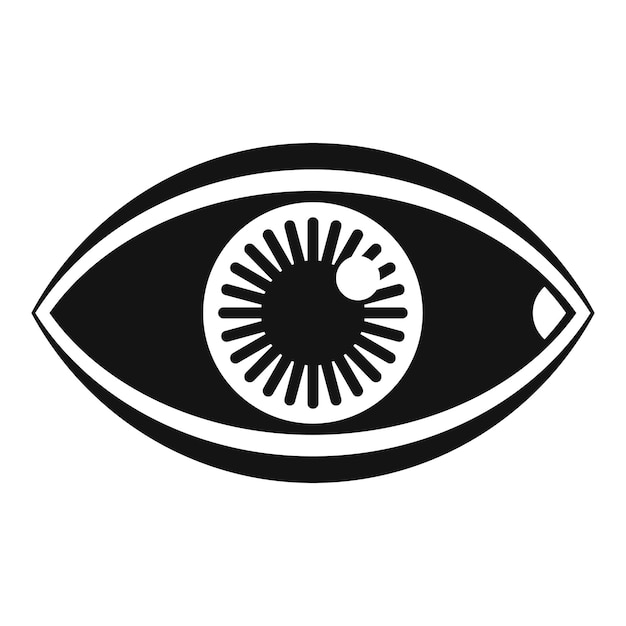 Icono de ojo de misión Ilustración simple del icono de vector de ojo de misión para diseño web aislado en ba blanca